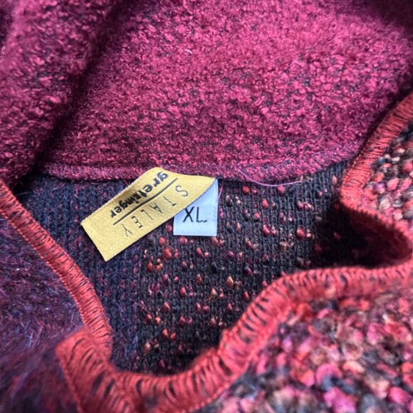 Staley Gretzinger Women Patchwork Cardigan Jacket Purple Textured Art to Wear XL - Picture 3 of 9